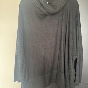 White Birch Black Cowl Neck Sweater